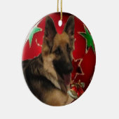 Ik hou van mijn Shepherd-versiering Keramisch Ornament (Rechts)