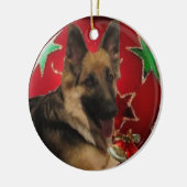 Ik hou van mijn Shepherd-versiering Keramisch Ornament (Links)