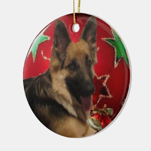 Ik hou van mijn Shepherd-versiering Keramisch Ornament (Links)