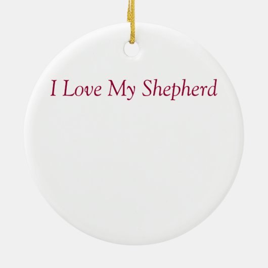 Ik hou van mijn Shepherd-versiering Keramisch Ornament (Achterkant)