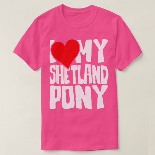Ik hou van mijn Shetland pony T-shirt (Design voorkant)