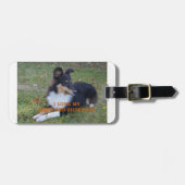 Ik hou van mijn Shetland Sheepdog Black Tri Bagagelabel (Voorkant horizontaal)