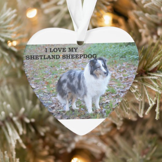 Ik hou van mijn Shetland Sheepdog Ornament (Boom)