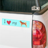 Ik hou van mijn Shiba Inu Bumpersticker (Op Truck)