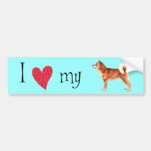 Ik hou van mijn Shiba Inu Bumpersticker
