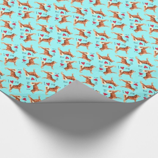 Ik hou van mijn Shiba Inu Cadeaupapier (Hoek)