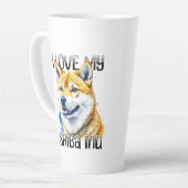 Ik hou van mijn Shiba Inu | Eigenaar hond Latte Mok (Linkerhoek)
