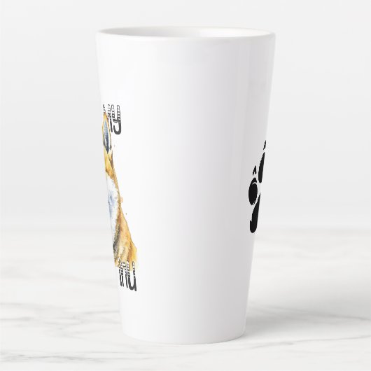 Ik hou van mijn Shiba Inu | Eigenaar hond Latte Mok (Voorkant)