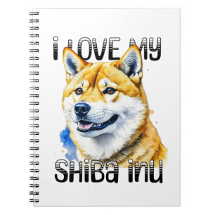 Ik hou van mijn Shiba Inu   Eigenaar hond Notitieboek