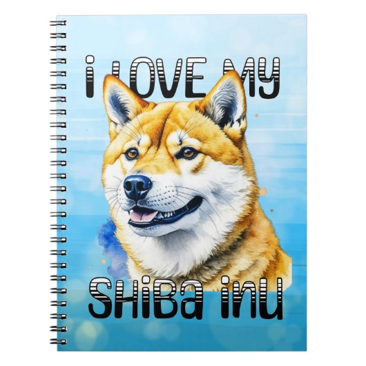 Ik hou van mijn Shiba Inu | Eigenaar hond Notitieboek (Voorkant)