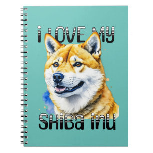 Ik hou van mijn Shiba Inu   Eigenaar hond Notitieboek