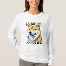 Ik hou van mijn Shiba Inu | Eigenaar hond T-shirt