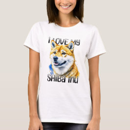 Ik hou van mijn Shiba Inu | Eigenaar hond T-shirt
