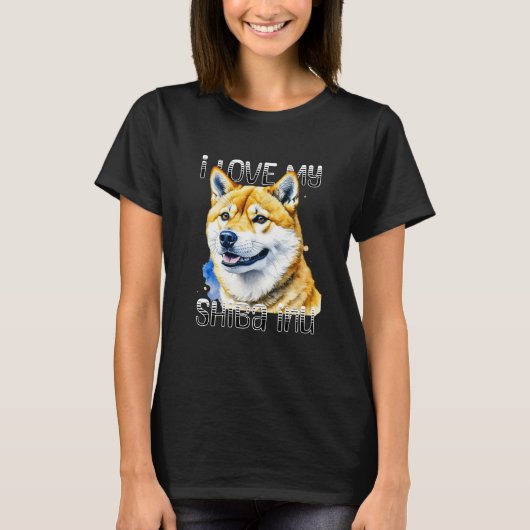 Ik hou van mijn Shiba Inu | Eigenaar hond T-shirt (Voorkant)