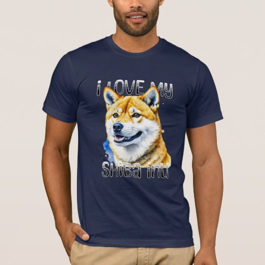 Ik hou van mijn Shiba Inu | Eigenaar hond T-shirt (Voorkant)