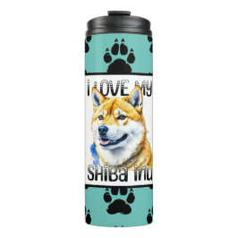 Ik hou van mijn Shiba Inu | Eigenaar hond Thermosbeker