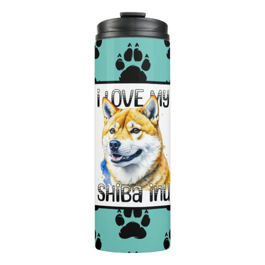 Ik hou van mijn Shiba Inu | Eigenaar hond Thermosbeker (Voorkant)