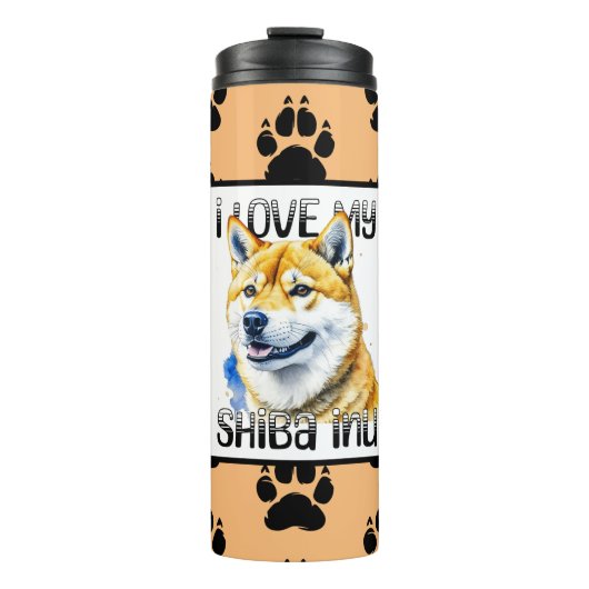 Ik hou van mijn Shiba Inu | Eigenaar hond Thermosbeker (Voorkant)