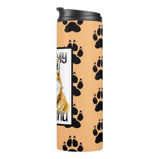 Ik hou van mijn Shiba Inu | Eigenaar hond Thermosbeker (Geroteerd rechts)