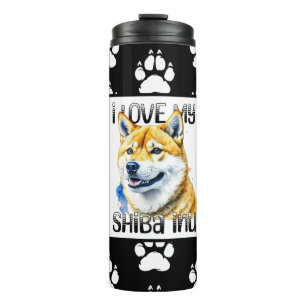 Ik hou van mijn Shiba Inu   Eigenaar hond Thermosbeker