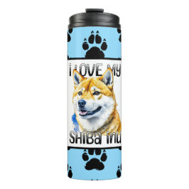 Ik hou van mijn Shiba Inu | Eigenaar hond Thermosbeker