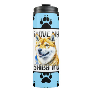 Ik hou van mijn Shiba Inu | Eigenaar hond Thermosbeker