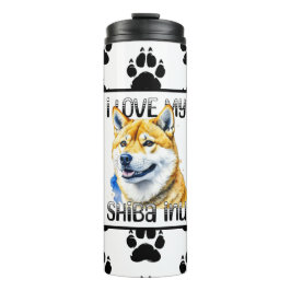 Ik hou van mijn Shiba Inu | Eigenaar hond Thermosbeker