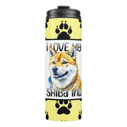 Ik hou van mijn Shiba Inu | Eigenaar hond Thermosbeker (Voorkant)