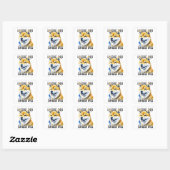 Ik hou van mijn Shiba Inu | Eigenaar hond Vierkante Sticker (Vel)