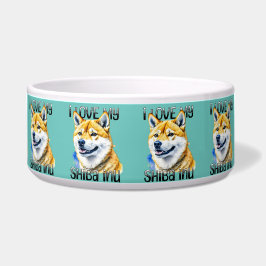 Ik hou van mijn Shiba Inu | Eigenaar hond Voerbakje