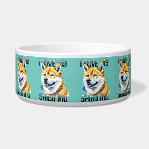 Ik hou van mijn Shiba Inu   Eigenaar hond Voerbakje