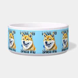 Ik hou van mijn Shiba Inu | Eigenaar hond Voerbakje