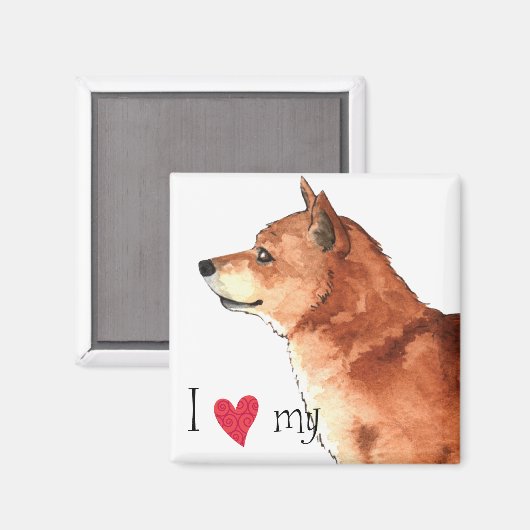 Ik hou van mijn Shiba Inu Magneet (Voorkant / Achterkant)