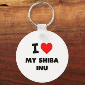 Ik hou van mijn Shiba Inu Sleutelhanger (Voorkant)