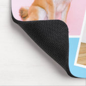 Ik hou van mijn Shiba op twee foto's Muismat (Hoek)