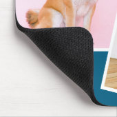 Ik hou van mijn Shiba op twee foto's Muismat (Hoek)