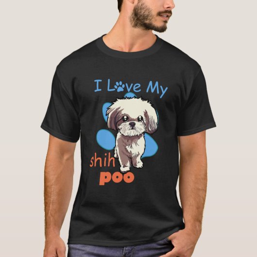 Ik hou van mijn Shih Poo Shirt Beste Hondenliefheb (Voorkant)