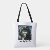 Ik hou van mijn Shih Tzu Canvas tas (Achterkant)