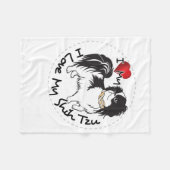 Ik hou van mijn Shih Tzu Dog Fleece Deken (Voorkant (Horizontaal))