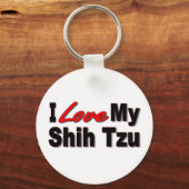 Ik hou van mijn Shih Tzu Dog Sleutelhanger (Voorkant)