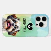 Ik hou van mijn Shih Tzu puppy Case-Mate iPhone Case (Achterkant (horizontaal))