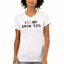 Ik hou van mijn Shih Tzu Roze Poot Hart Hond 