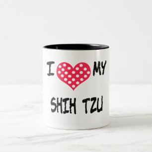 Ik hou van mijn Shih Tzu Tweekleurige Koffiemok
