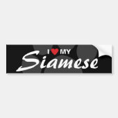 Ik hou van mijn Siamese Bumpersticker (Voorkant)