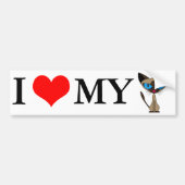 Ik hou van mijn Siamese Cat Bumpersticker (Voorkant)