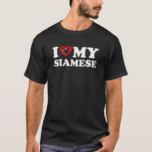 Ik hou van mijn Siamese kat Lover T-shirt