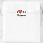 Ik hou van mijn Siamese kat merchandise Ronde Sticker (Tas)