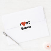 Ik hou van mijn Siamese kat merchandise Ronde Sticker (Envelop)