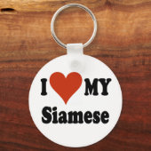 Ik hou van mijn Siamese kat merchandise Sleutelhanger (Voorkant)