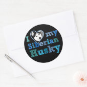 Ik hou van mijn Siberian Husky Large Sticker (Envelop)